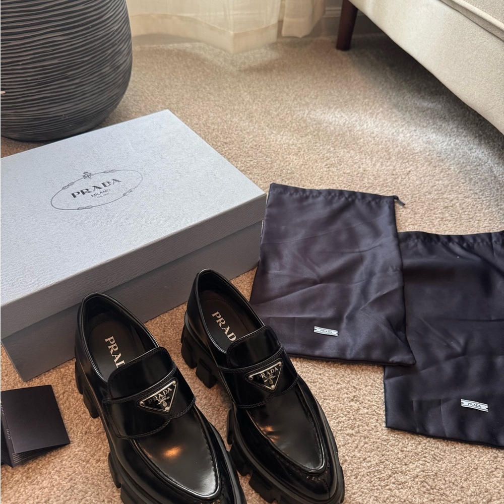 Prada Men's Black Patent Leather Loafers